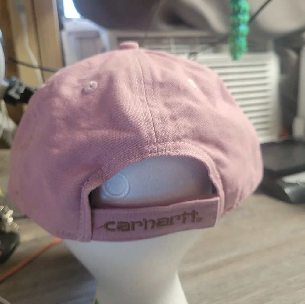 Carhartt Cap Pink OS‎ Adjustable Strap NWOT Logo USA Women's Hat Canvas Farm